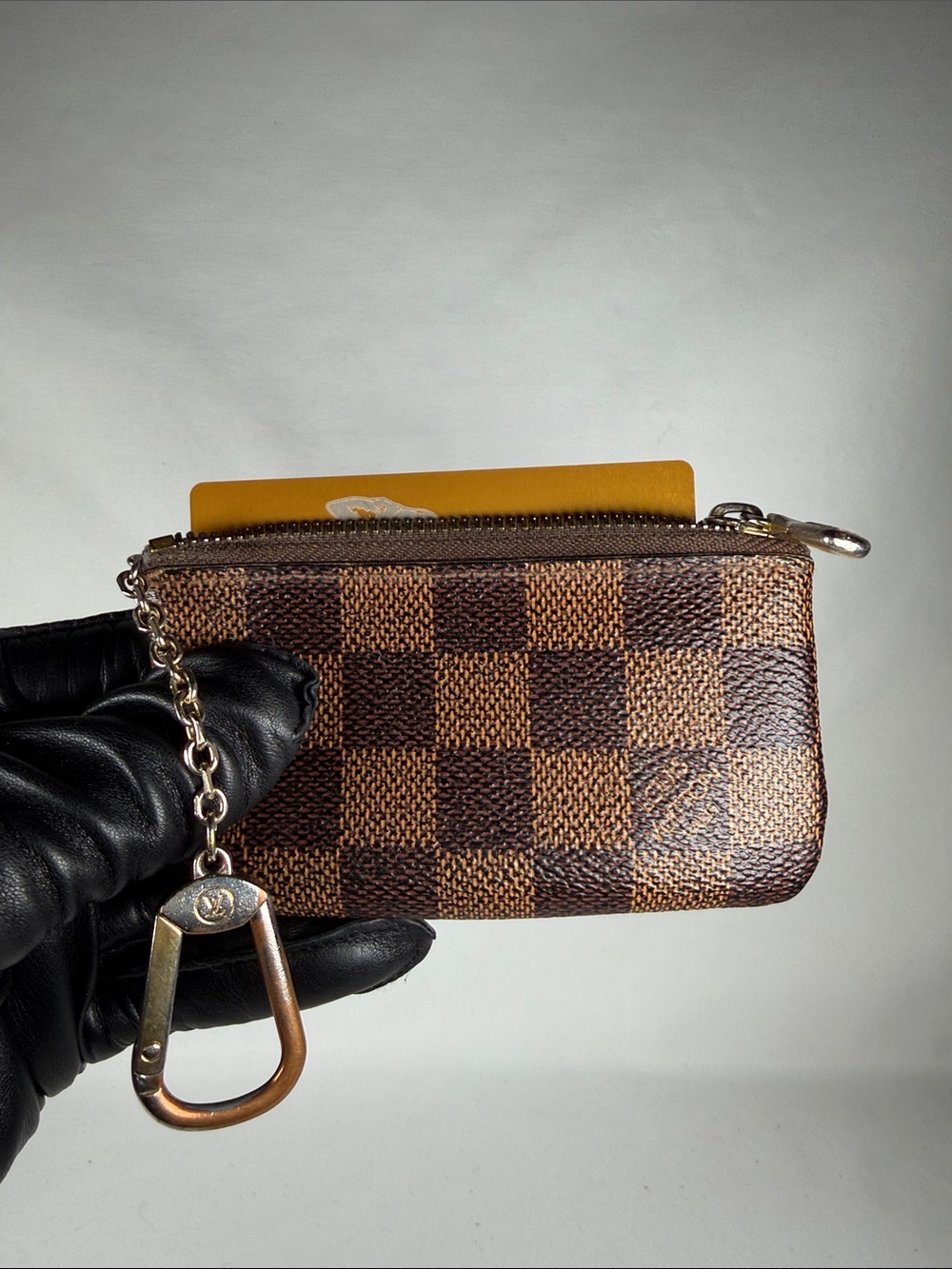 Authentic Louis Vuitton Brown Damier Ebene Key Cles